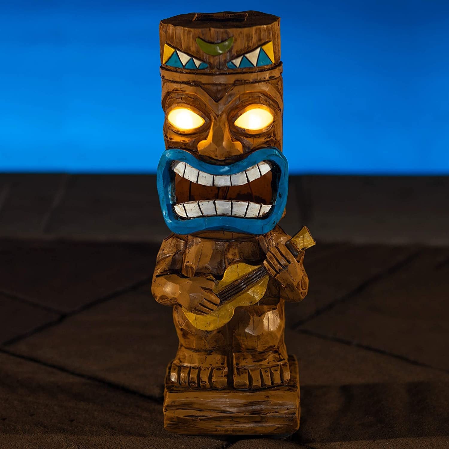 Drum Tiki Solar Light For Home And Outdoor Decor